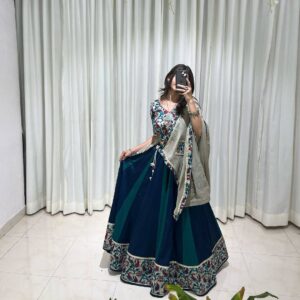 Pansro Women Gulmohar Rayon Lehenga Set