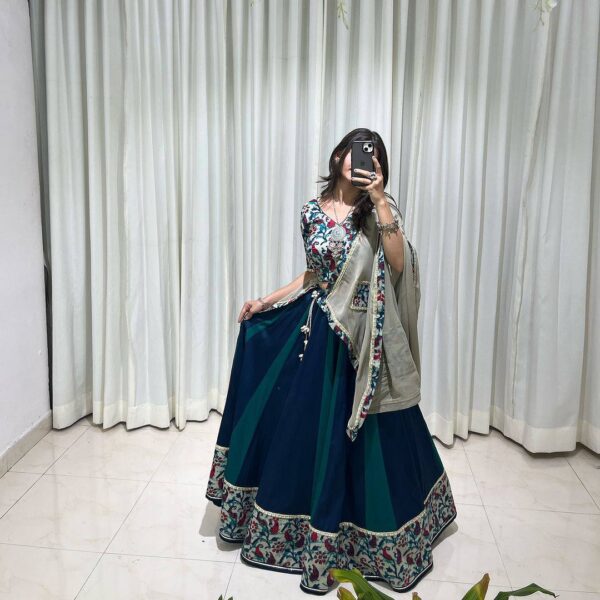 Pansro Women Gulmohar Rayon Lehenga Set